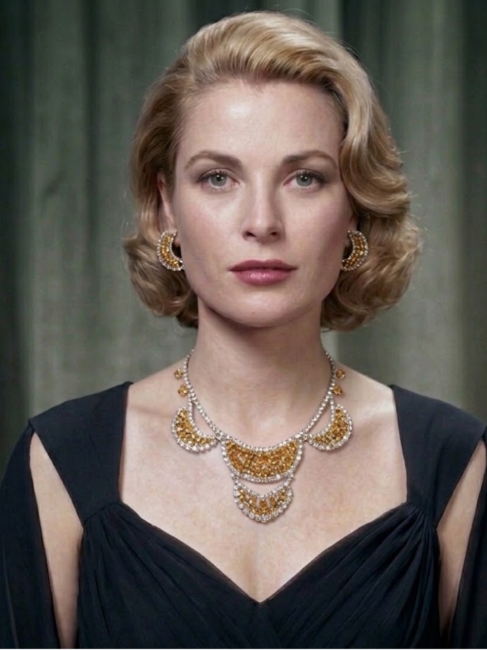 Elevate your Style with this “Karu”extremely Rare 1940 Necklace and Earring Set